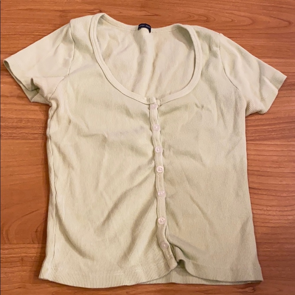 brandy melville key lime green top